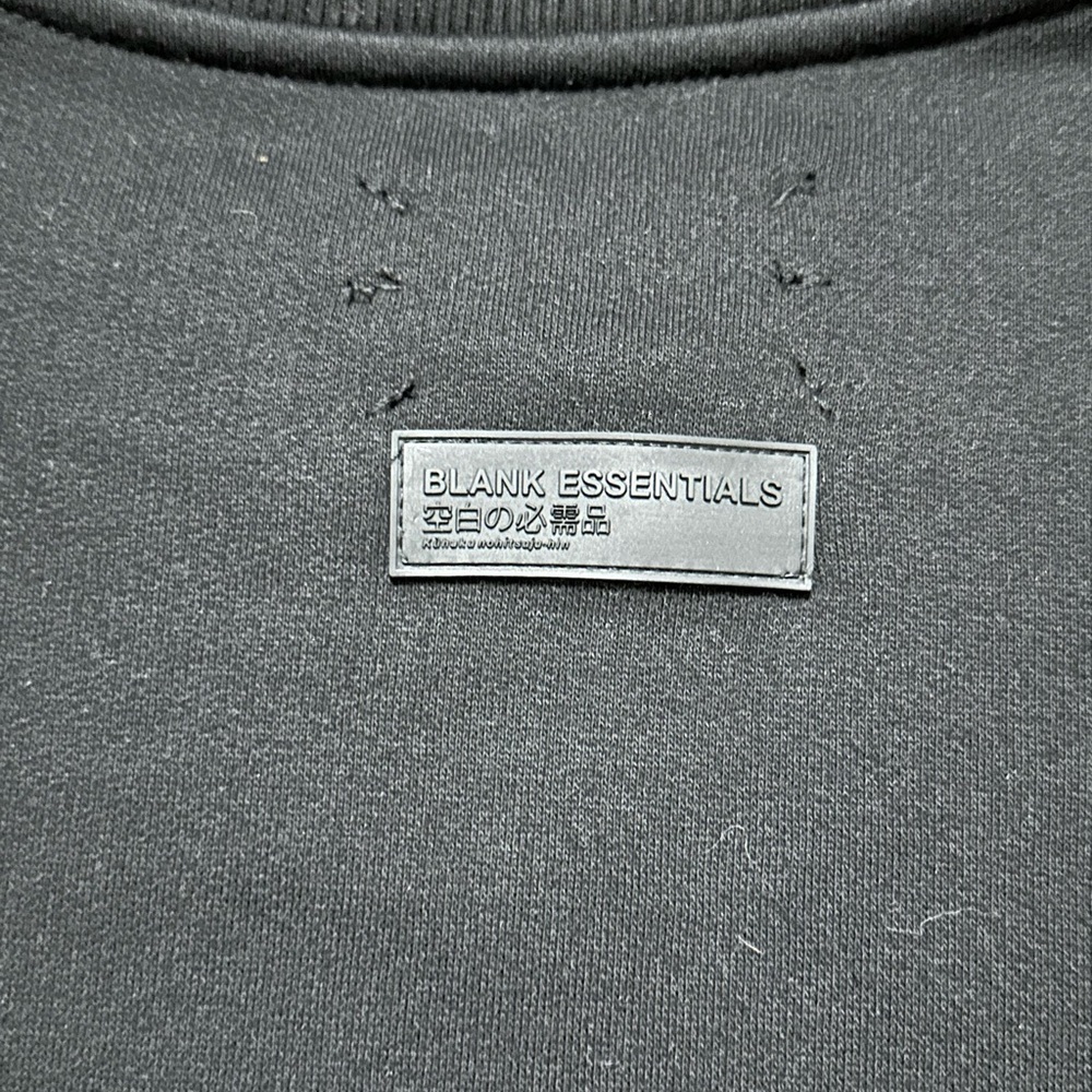 Blank Essentials Mens Arch Sweatshirt Crew Sweater Neck Black Large - Picture 6 of 6